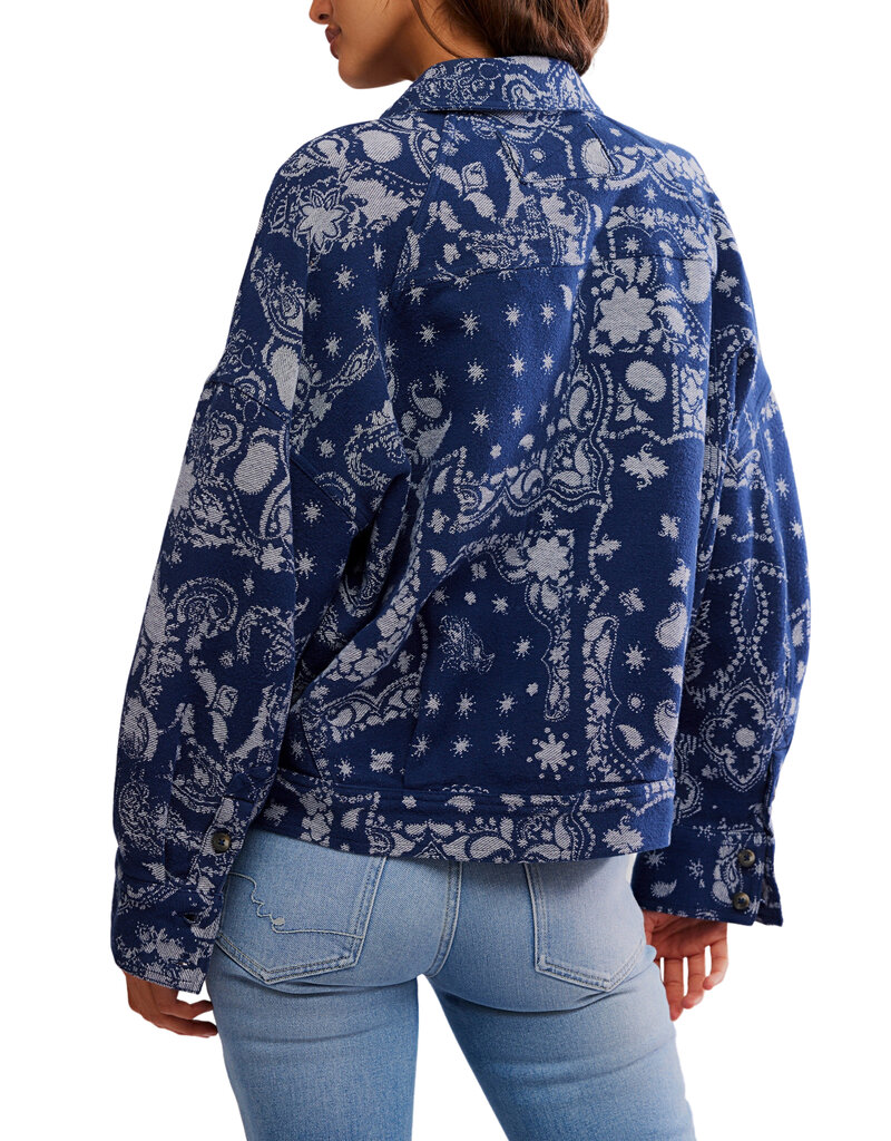 Free People Bandana Jacquard Shirt