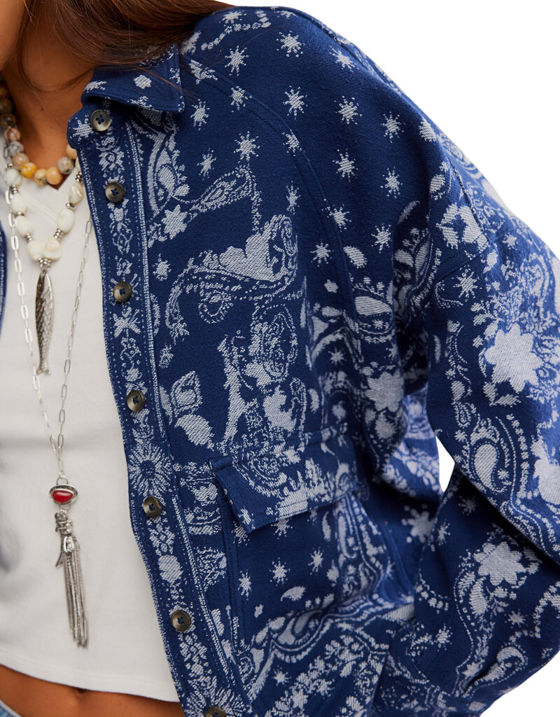 Free People Bandana Jacquard Shirt