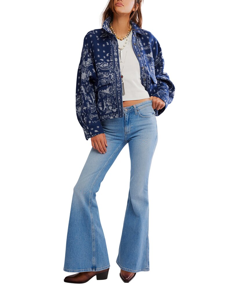Free People Bandana Jacquard Shirt