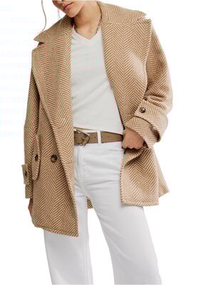 Free People Ari Wool Peacoat