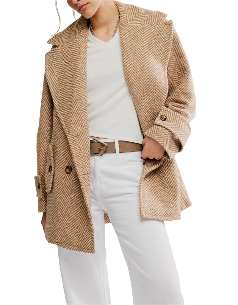Free People Ari Wool Peacoat