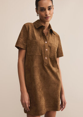 Z Supply Kellie Faux Suede Mini Dress
