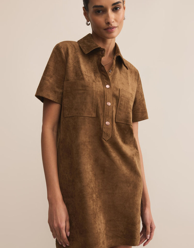 Z Supply Kellie Faux Suede Mini Dress