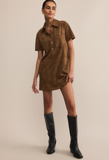 Z Supply Kellie Faux Suede Mini Dress