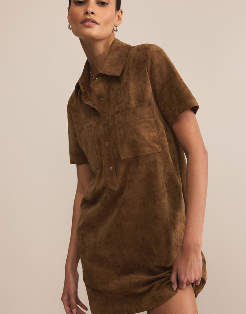 Z Supply Kellie Faux Suede Mini Dress