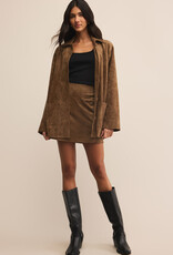Z Supply Ciera Faux Suede Mini Skirt