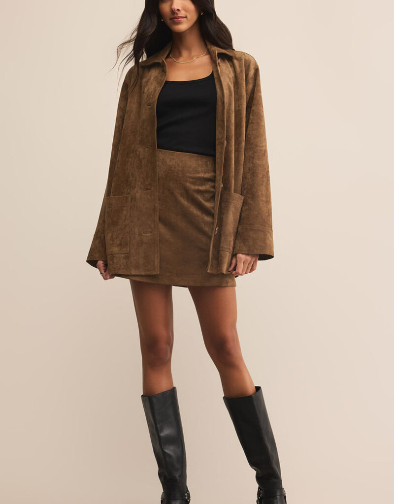 Z Supply Ciera Faux Suede Mini Skirt