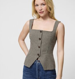 French Connection Houndstooth Wool Sleeveless Top