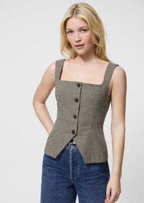 French Connection Houndstooth Wool Sleeveless Top