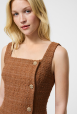 French Connection Structured Tweed Square Neck Mini Dress