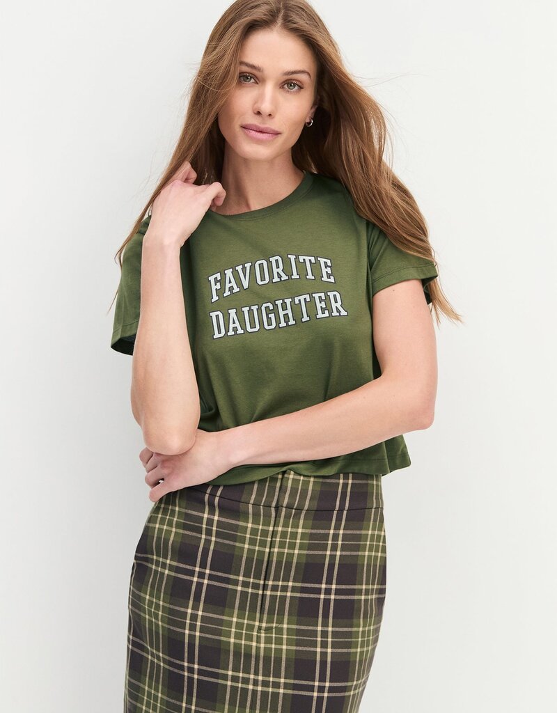 Favorite Daughter Cropped Collegiate Tee