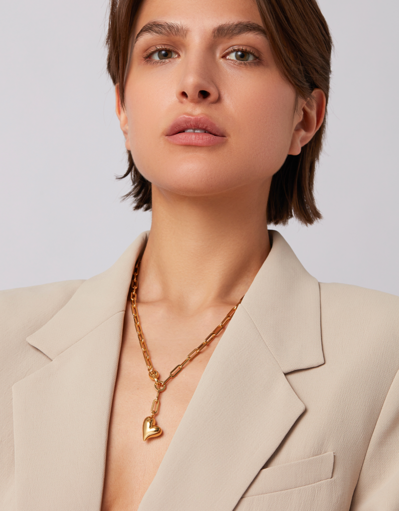 Jenny Bird Puffy Heart Chain