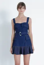Karina Grimaldi Dakota Denim Mini Dress