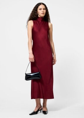 French Connection Ennis Satin Sleeveless Bow Midi Dress