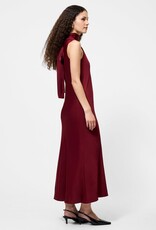 French Connection Ennis Satin Sleeveless Bow Midi Dress