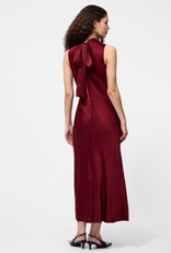 French Connection Ennis Satin Sleeveless Bow Midi Dress
