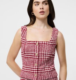 French Connection Brushed Houndstooth Sleeveless Top