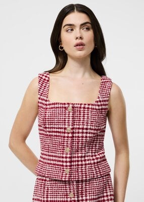 French Connection Brushed Houndstooth Sleeveless Top