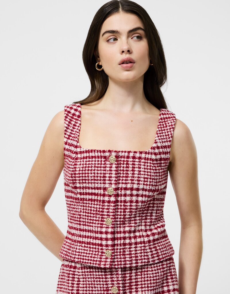 French Connection Brushed Houndstooth Sleeveless Top
