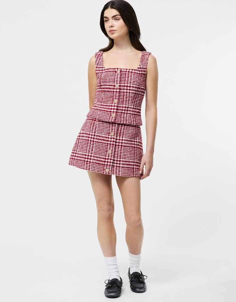 French Connection Brushed Houndstooth Sleeveless Top