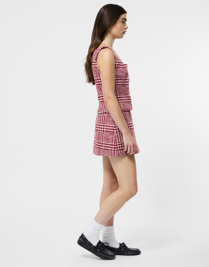 French Connection Brushed Houndstooth Sleeveless Top