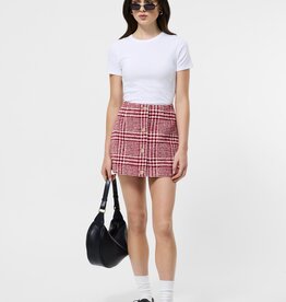 French Connection Brushed Houndstooth Mini Skirt