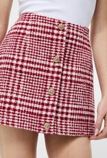 French Connection Brushed Houndstooth Mini Skirt