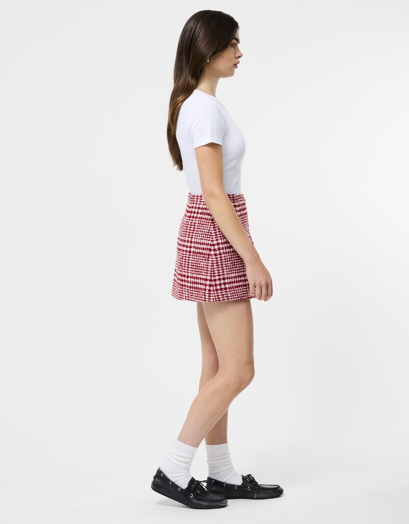 French Connection Brushed Houndstooth Mini Skirt
