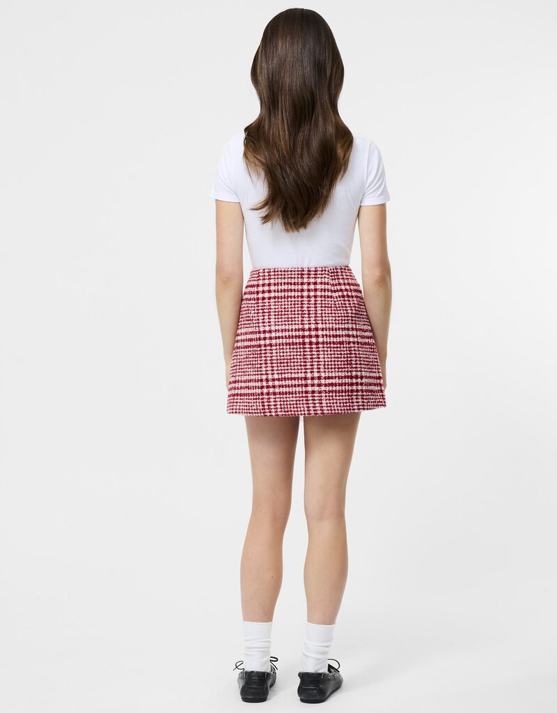 French Connection Brushed Houndstooth Mini Skirt