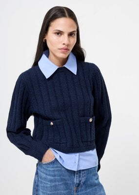 French Connection Ellie Knit Collared Pullover