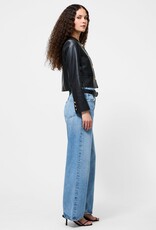 French Connection Dessa Vegan Leather Cropped Jacket