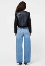 French Connection Dessa Vegan Leather Cropped Jacket