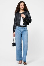 French Connection Dessa Vegan Leather Cropped Jacket