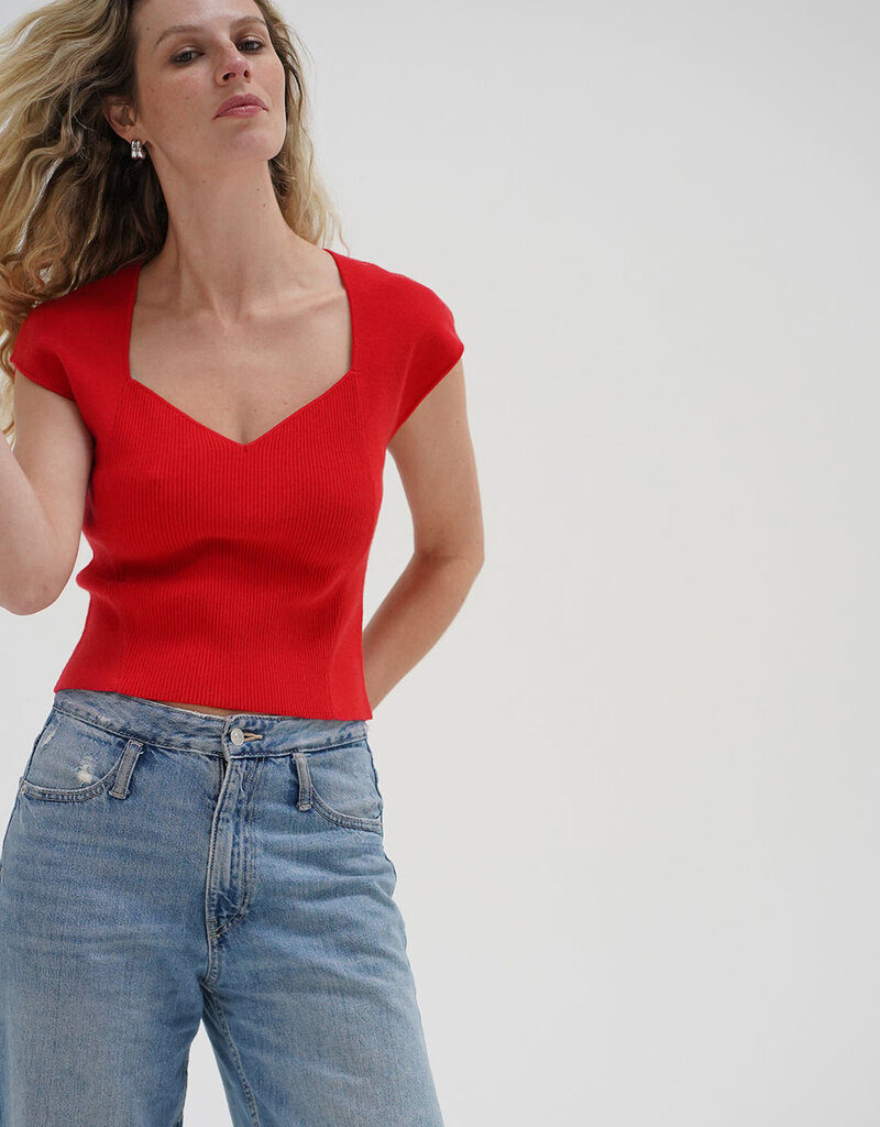 LNA Millie Cap Sleeve Sweater