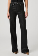 Paige Sasha Wide Leg 32" - Black Fog Luxe Coating