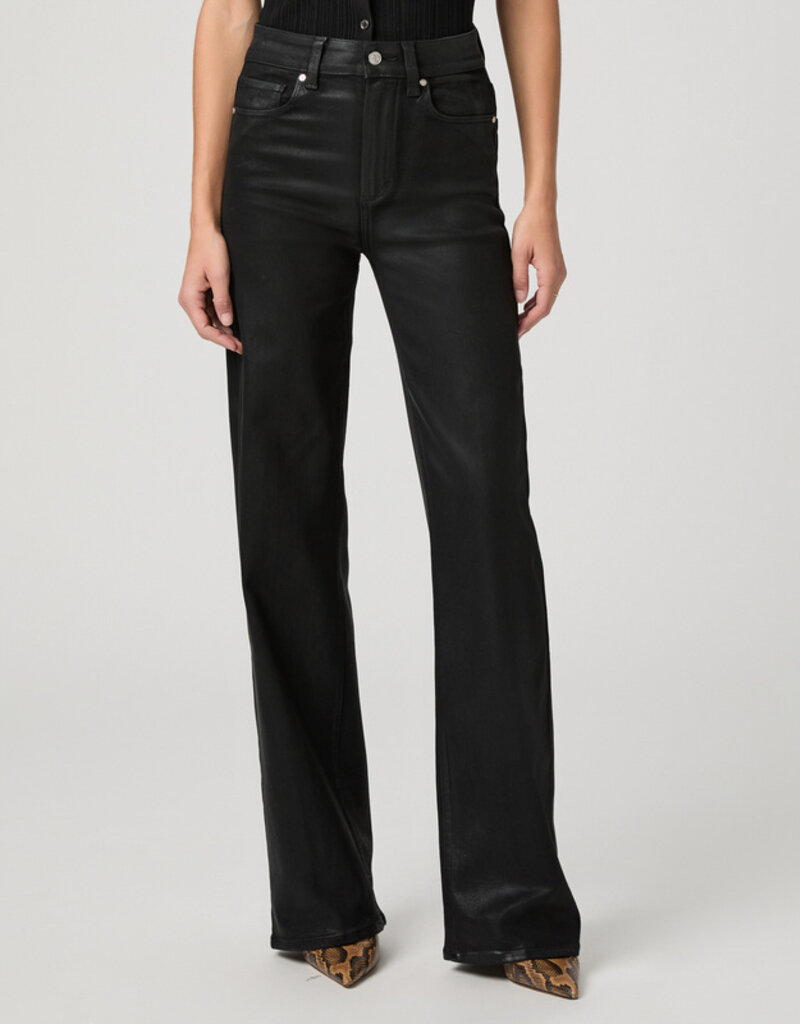 Paige Sasha Wide Leg 32" - Black Fog Luxe Coating