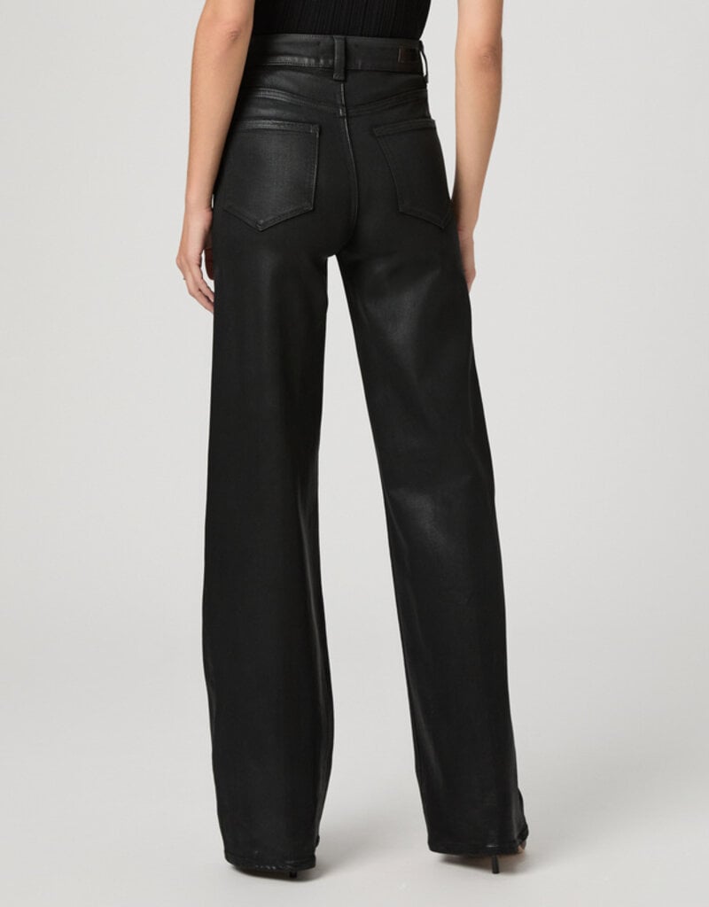 Paige Sasha Wide Leg 32" - Black Fog Luxe Coating