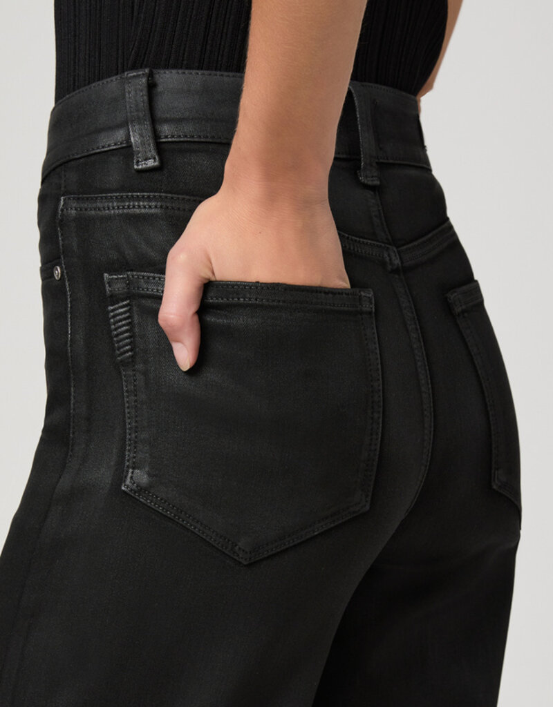 Paige Sasha Wide Leg 32" - Black Fog Luxe Coating