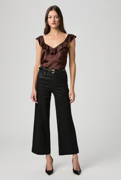 Anessa Wide Leg - Black Fog Luxe Coating