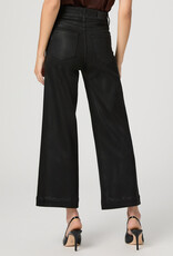 Paige Anessa Wide Leg - Black Fog Luxe Coating