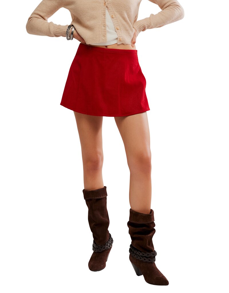 Free People Paradise Found Suede Skirt