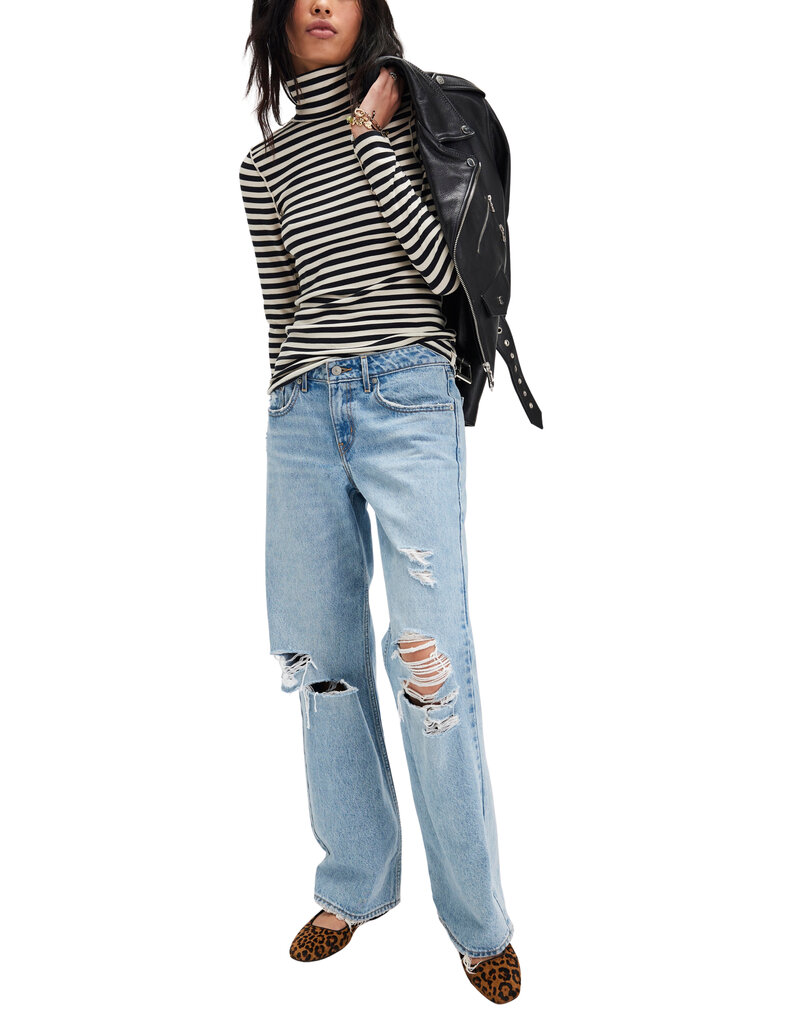 Free People Good Good Stripe Turtleneck