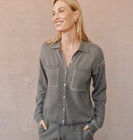 Bella Dahl Whip Stitched Pocket Button Sweater