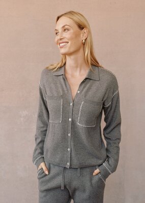 Bella Dahl Whip Stitched Pocket Button Sweater