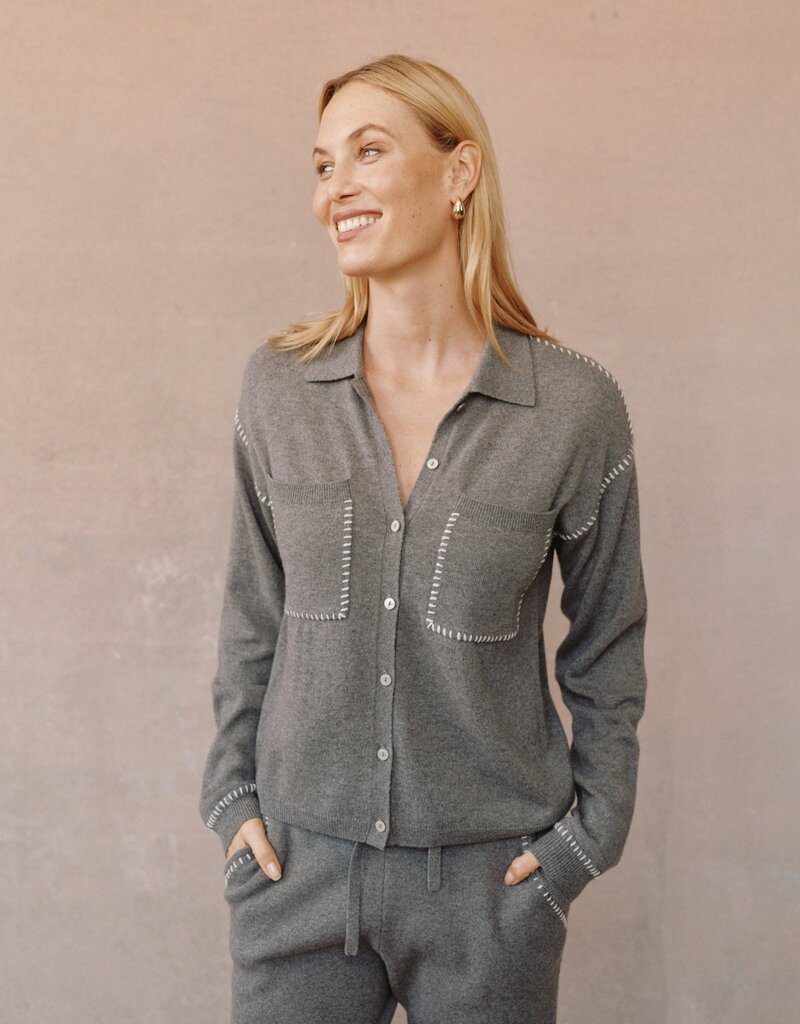 Bella Dahl Whip Stitched Pocket Button Sweater