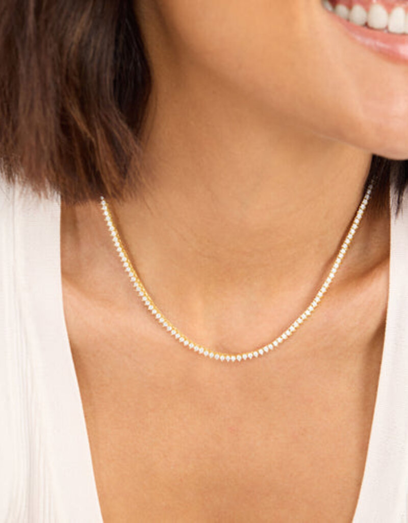 Melinda Maria Baby Not Your Basic Tennis Necklace 16"