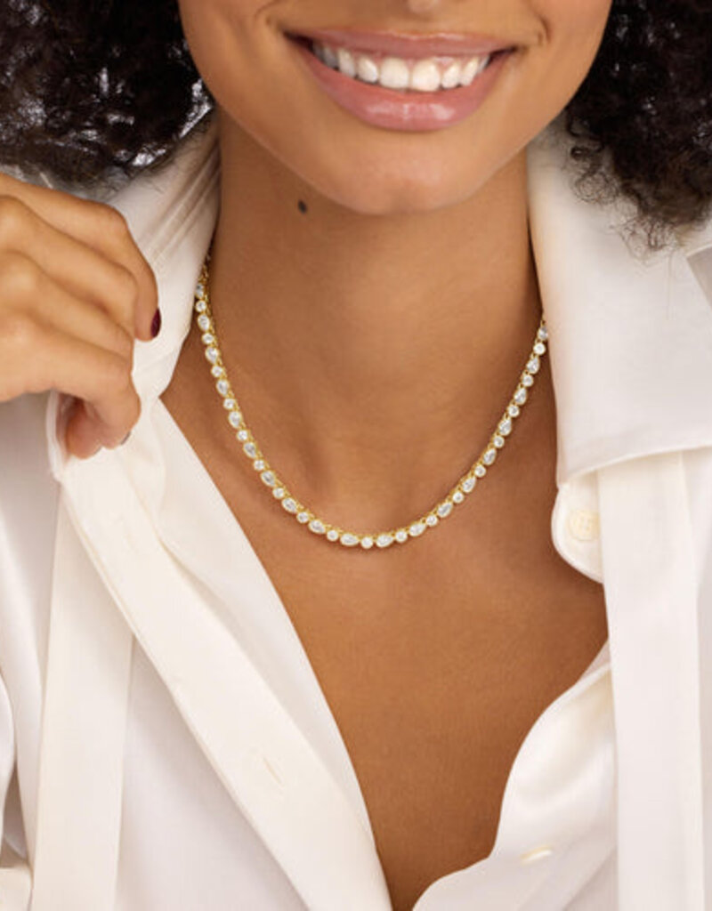 Melinda Maria Isla Tennis Necklace 16"