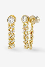 Melinda Maria Pave Julian Soft Chain Hoops