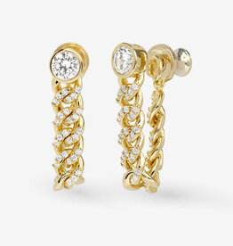 Melinda Maria Pave Julian Soft Chain Hoops