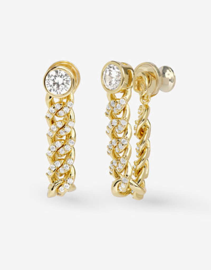 Melinda Maria Pave Julian Soft Chain Hoops